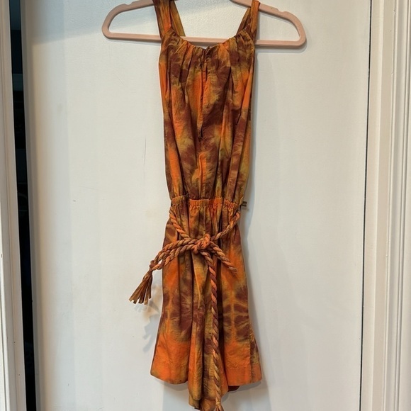 Ulla Johnson Shaina Romper in Red Topaz Size 8 - Picture 4 of 8